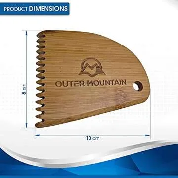 Eco-Friendly Bamboo Surfboard Wax Comb for Surfers