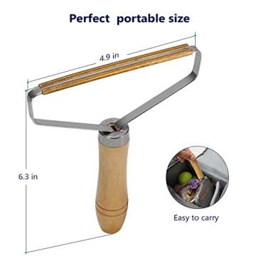 0JJ Portable Lint Remover, Clothes Fuzz Shaver - Reusable Double Sided Lint Remover Travel Brush for Removing Lint Pet Hair Dust in Clothes and Furniture (2 Pack)