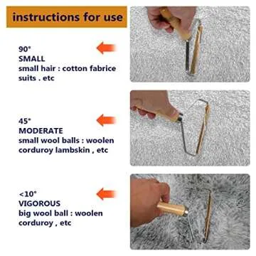 0JJ Portable Lint Remover, Clothes Fuzz Shaver - Reusable Double Sided Lint Remover Travel Brush for Removing Lint Pet Hair Dust in Clothes and Furniture (2 Pack)