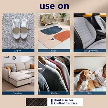 0JJ Portable Lint Remover, Clothes Fuzz Shaver - Reusable Double Sided Lint Remover Travel Brush for Removing Lint Pet Hair Dust in Clothes and Furniture (2 Pack)