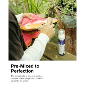 Jason Markk Read-To-Use Foam & Delicates Brush, Shoe Cleaner, 2-Piece Set, Sneaker Care, Ideal for F...