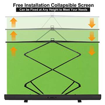Portable EMART 77x92in Green Screen for Video Production