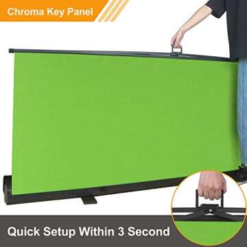 Portable EMART 77x92in Green Screen for Video Production