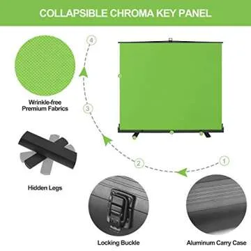 Portable EMART 77x92in Green Screen for Video Production