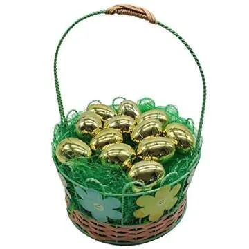 Fun Express Easter Eggs Pack of 12 Metallic Gold