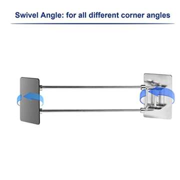 RV Shower Corner Storage Bar- Adjustable Stainless Steel Rod for Corner Shelves in Camper, Length 7-13 inches- RV Bathroom Organization Must Have Accessories (1 Pack