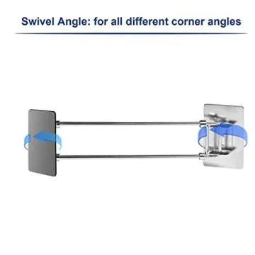 RV Shower Corner Storage Bar- Adjustable Stainless Steel Rod for Corner Shelves in Camper, Length 7-13 inches- RV Bathroom Organization Must Have Accessories (1 Pack