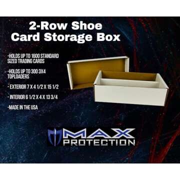 Shoe 2 Row Storage Box (1600 Ct.) - Cardboard Storage Boxes - Baseball, Football, Basketball, Hockey...