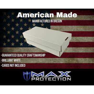 Shoe 2 Row Storage Box (1600 Ct.) - Cardboard Storage Boxes - Baseball, Football, Basketball, Hockey, Sports Card, Gaming & Trading Cards Collecting Supplies by MAX PRO - Made in the USA (5 Pack)