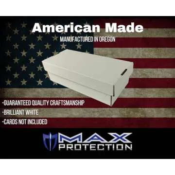 Shoe 2 Row Storage Box (1600 Ct.) - Cardboard Storage Boxes - Baseball, Football, Basketball, Hockey, Sports Card, Gaming & Trading Cards Collecting Supplies by MAX PRO - Made in the USA (5 Pack)