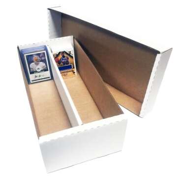 Shoe 2 Row Storage Box (1600 Ct.) - Cardboard Storage Boxes - Baseball, Football, Basketball, Hockey, Sports Card, Gaming & Trading Cards Collecting Supplies by MAX PRO - Made in the USA (5 Pack)