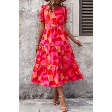 Floral Print Boho Dress for Summer Style