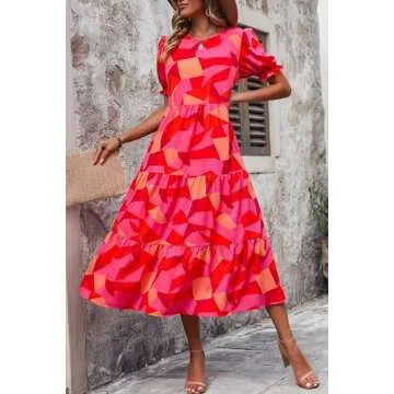 Floral Print Boho Dress for Summer Style