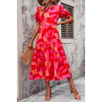 Floral Print Boho Dress for Summer Style