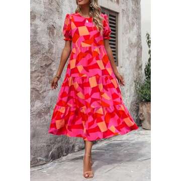 Floral Print Boho Dress for Summer Style