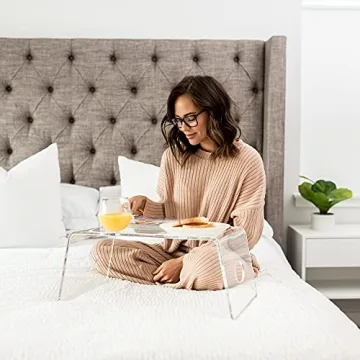 Lightweight Acrylic Bed Tray for Cozy Productivity