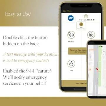 invisawear Smart Jewelry - Personal Safety Device - Gold Expandable Bracelet …