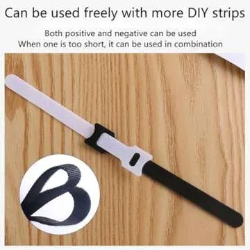 120PCS Reusable Fastening Cable Ties - BSELEYY 6 in Cable Management Ties Cable Straps With Hook and Loop Multipurpose Adjustable Cord Ties Cord Organizer for Home Office (Black)