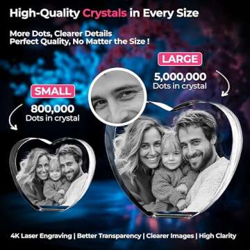 3D innovation 3D Crystal Photo, Customized Gifts for Women, Couple, Wife, Men, Custom Glass Picture ...