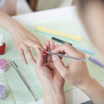 2PCS Professional Stainless Steel Cuticle Pusher Set for Nails