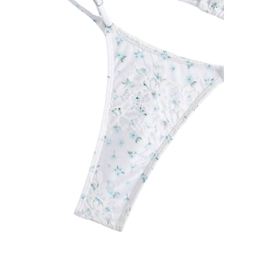 MakeMeChic Floral Triangle Bikini Set - Sexy Summer Swimwear