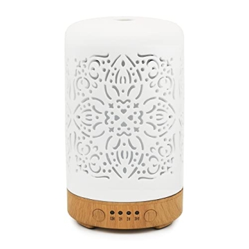 Elegant Ceramic Essential Oil Diffuser with Auto Shut-Off
