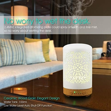 Elegant Ceramic Essential Oil Diffuser with Auto Shut-Off