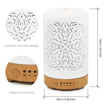 Elegant Ceramic Essential Oil Diffuser with Auto Shut-Off