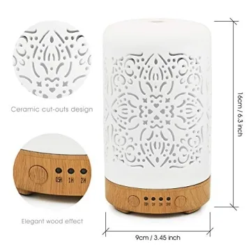 Elegant Ceramic Essential Oil Diffuser with Auto Shut-Off