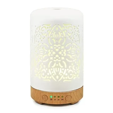 Elegant Ceramic Essential Oil Diffuser with Auto Shut-Off