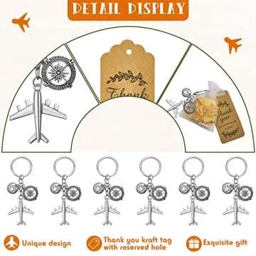 Henoyso 45 Pcs Travel Keychain Set for Parties and Gifts