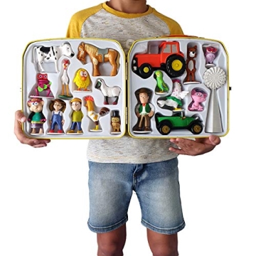 La Granja de Zenon Adventure Action Figures Set in Tin Box, 20 Collectible Action Figures, Toys for ...