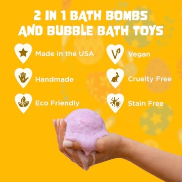 Fun Easter Bath Bomb for Kids with Surprise Toy Inside