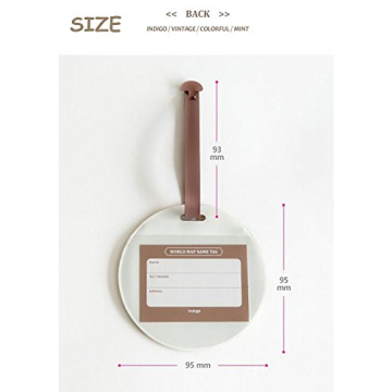 King&Pig 4pcs World Map Luggage Tags Suitcase Luggage Tags Travel Accessories Baggage Name Tags
