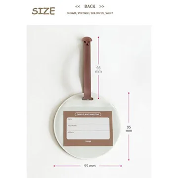 King&Pig 4pcs World Map Luggage Tags Suitcase Luggage Tags Travel Accessories Baggage Name Tags