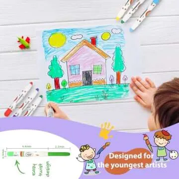 Lebze Non Toxic Jumbo Toddler Crayons Safe for Kids