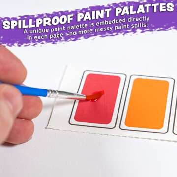 Imagination Works® Paint with Water Books for Kids, 3 Pack | Watercolor Coloring Book Set for Toddler Activities | Spillproof Kids Paint Palettes on Each Page (Jungle, Vehicles, Woodland)