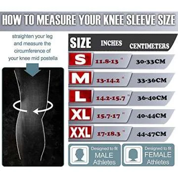 Knee Sleeves (1 Pair), 7mm Neoprene Compression Knee Braces, Great Support for Cross Training, Weightlifting, Powerlifting, Squats, Basketball and More (Black, Medium)