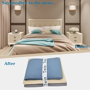 Maletnd Bed Sheet Organizer Bands for Tidy Storage