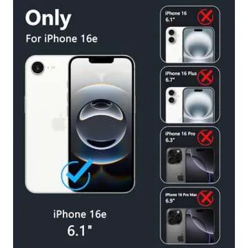 FNTCASE for iPhone 16e Case: Anti Yellowing Shockproof Case | Military Grade Protection Scratch-Resi...