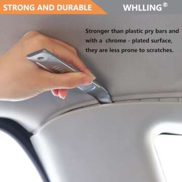 WHLLING 4140 Pry Bar Removal Tool, Pry Tool Pry Bar, Automotive Panel Removal Tool for Removing Auto Trim Interior, Demolishing Flooring and Roofing, Trim Removal Tool, Metal Pry Tool