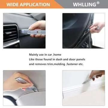 WHLLING 4140 Pry Bar Removal Tool, Pry Tool Pry Bar, Automotive Panel Removal Tool for Removing Auto Trim Interior, Demolishing Flooring and Roofing, Trim Removal Tool, Metal Pry Tool