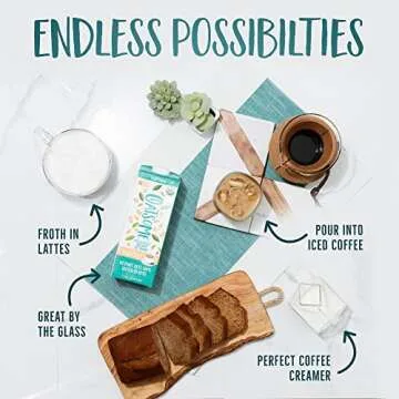 Oatsome Organic Oat Milk, Barista Blend, Gluten-Free, Dairy-Free (6 Pack), 33.8 Fl Oz