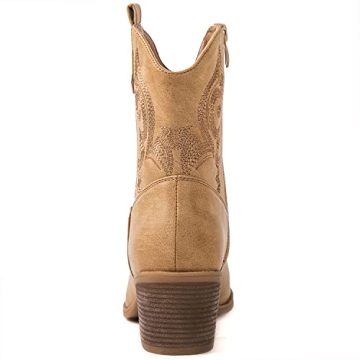 Stylish GLOBALWIN Women's Khaki Cowboy Boots - Eco-Friendly Fashion