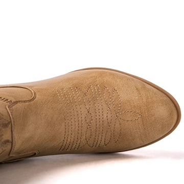 Stylish GLOBALWIN Women's Khaki Cowboy Boots - Eco-Friendly Fashion