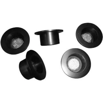 JWL HAWNKOA PRODUCTS Kenzan Ikebana Black Color Water Holding Flower Arranger Pin Frog 3" Lip Fits 2" Hole (5 Items)