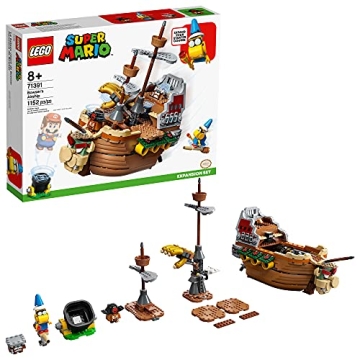 LEGO Super Mario Bowser's Airship 1,152-Piece Building Kit, Interactive Fun with Characters and Chal...