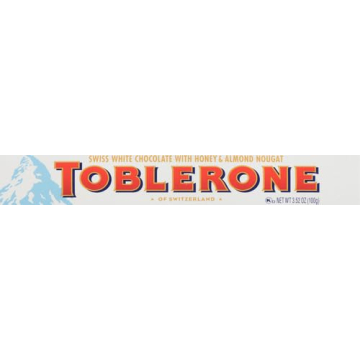 Toblerone Swiss White Chocolate with Nougat 3.52 oz