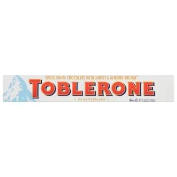 Toblerone Swiss White Chocolate with Nougat 3.52 oz