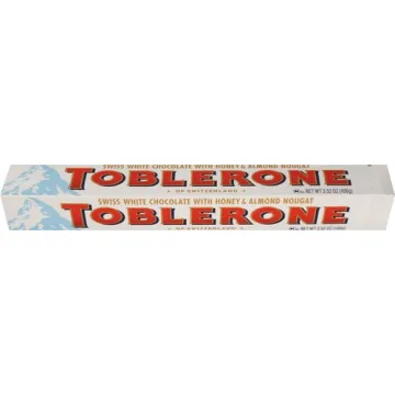 Toblerone Swiss White Chocolate with Nougat 3.52 oz